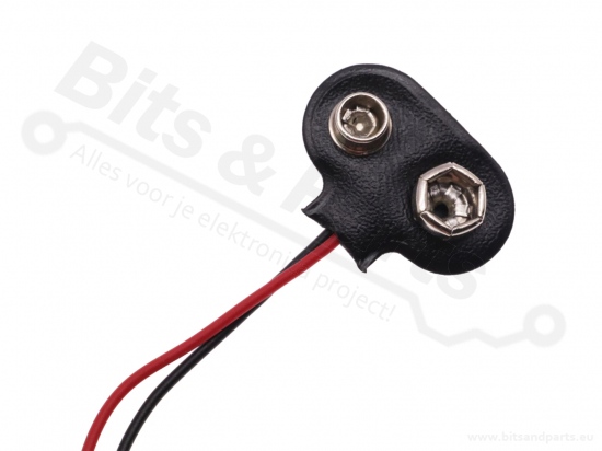 Voedings-stekker Jack Plug Male DC 2,1x5,5mm naar 9V batterij connector